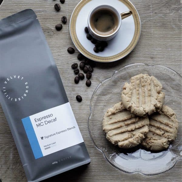 Velvet Sunrise Espresso MC Decaf beans bag