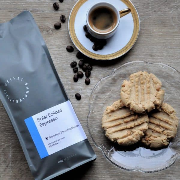 Velvet Sunrise solar eclipse espresso beans bag