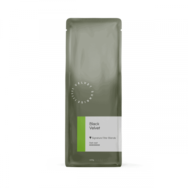 Velvet Sunrise Black Velvet coffee beans bag
